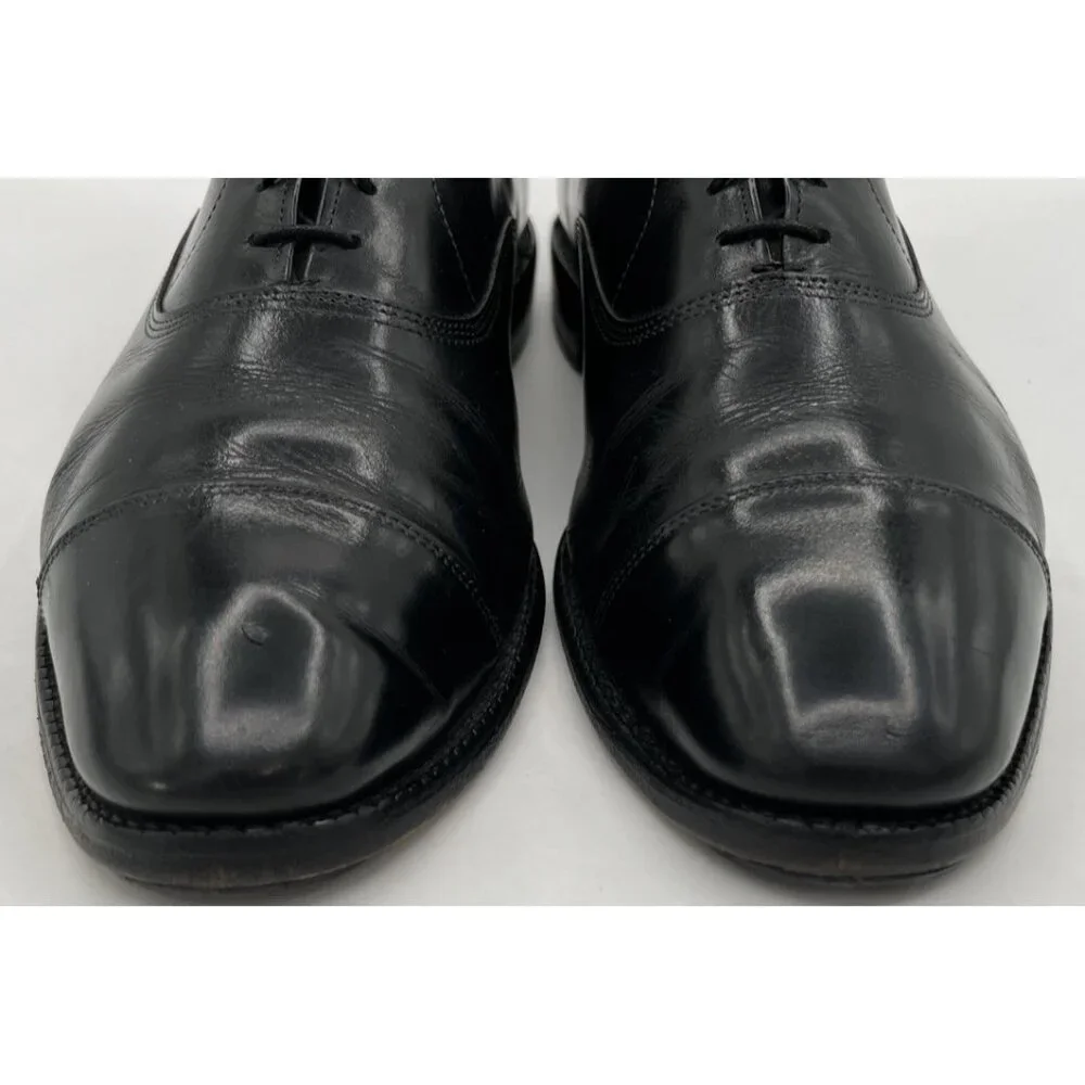 Allen Edmonds PARK AVENUE Black Leather Cap-Toe Oxfords Men’s 10.5D Dress Shoes